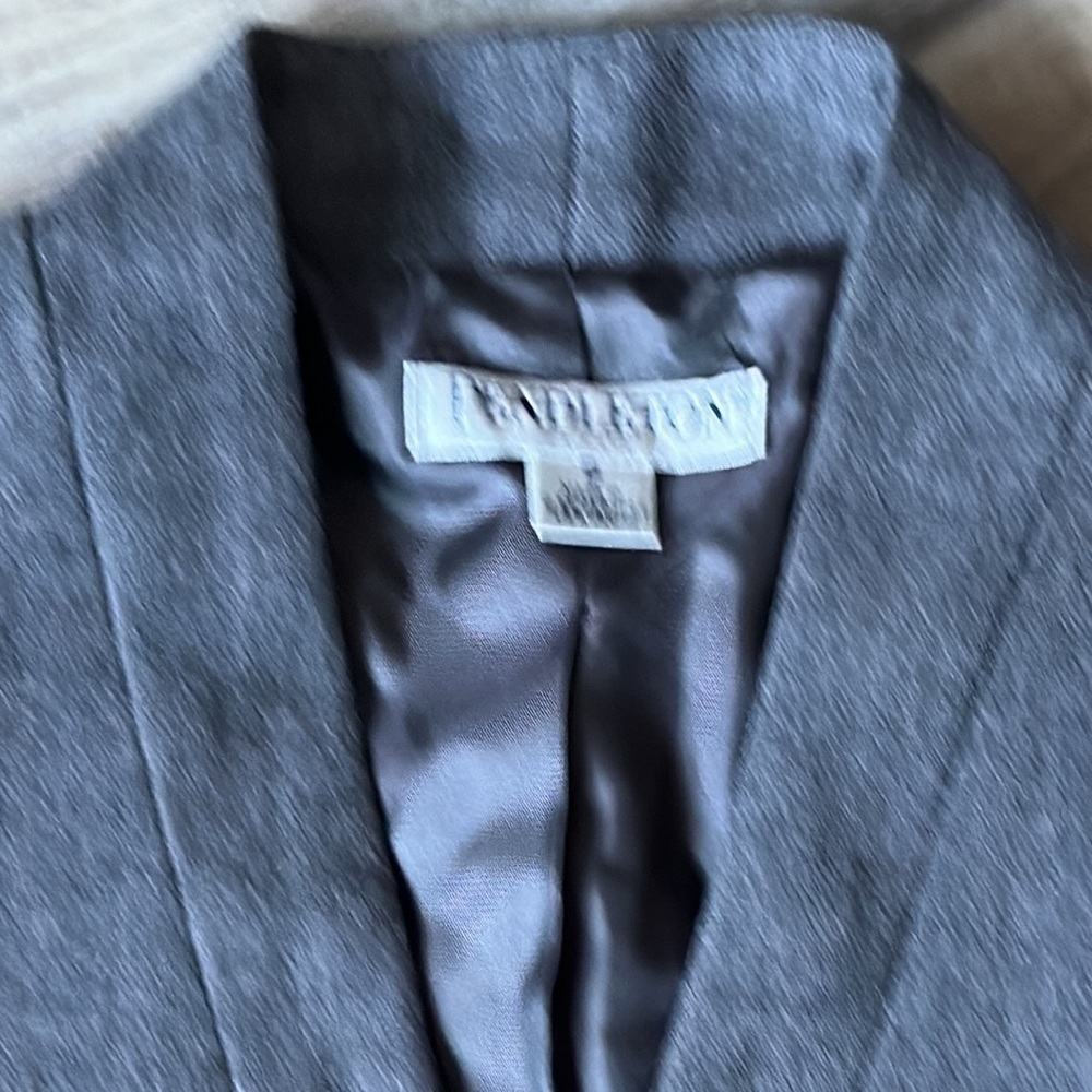 Pendleton suit size 8 jacket 10 pant gray Virgin Wool lined Career - Picture 5 of 11